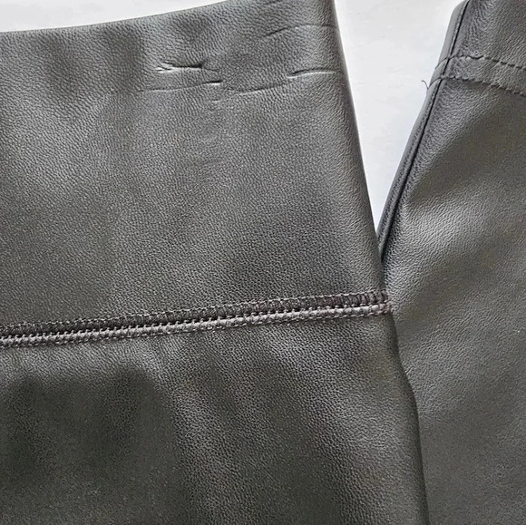 Morgan Taylor Vegan Leather Stretchy Skinny Tight High Waist Leggings - Picture 3 of 7